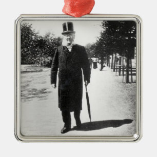 Adorno Metálico Henrik Ibsen (1828-1906) en Oslo, 1896 (foto de
