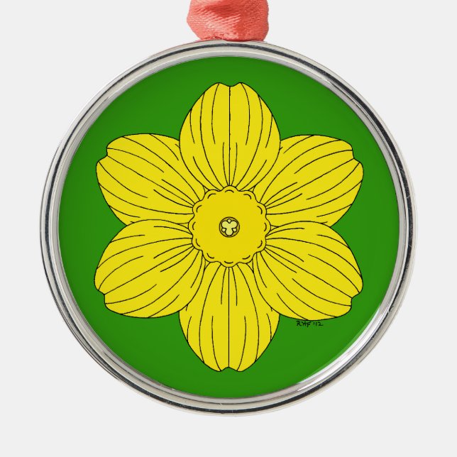 Adorno Metálico Heraldic Daffodil (Frente)