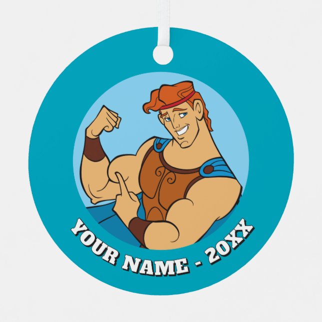 Adorno Metálico Hercules Bicep Flex Metal Ornament (Anverso)