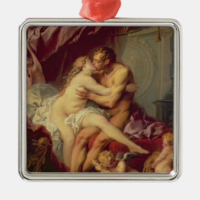 Adorno Metálico Hércules y Omphale (Frente)