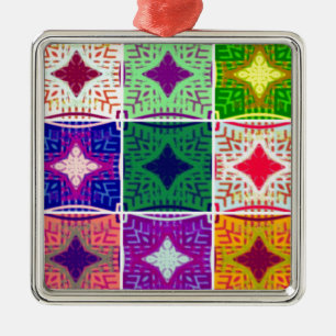 Adorno Metálico Hermosa imagen africana de arte a cuadros de verif