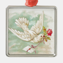 Adorno Metálico HERMOSA letra de paloma victoriana veneciana