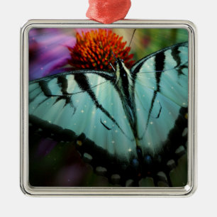 Adorno Metálico Hermosa mariposa turquesa