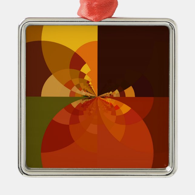 Adorno Metálico Hermosa Tierra Resumen Arte Impresión (Frente)