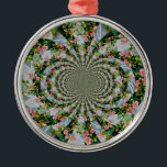 Adorno Metálico Hermoso boho rosa, rosas rojas, acuarela floral<br><div class="desc">Románticos rosas de color rojo y rosa frente a una valla blanca de piquete,  brillando al sol de la noche. inspiración de un viaje a la isla de Mackinac Michigan. pintura original de H Cooper.</div>