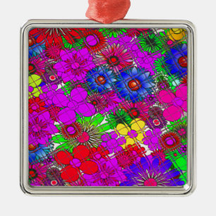 Adorno Metálico Hermoso diseño de patrones florales sorprendentes
