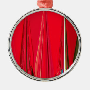 Adorno Metálico Hermoso diseño rojo