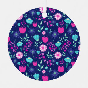 Adorno Metálico Hermoso fondo de patrón floral