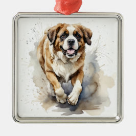 ADORNO METÁLICO HERMOSO GRAN PERRO SAN BERNARDO