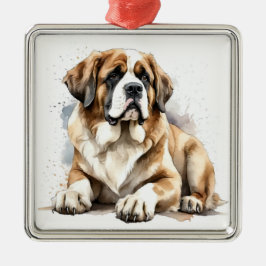 ADORNO METÁLICO HERMOSO GRAN PERRO SAN BERNARDO