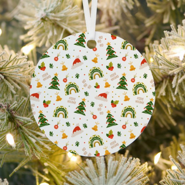 Adorno Metálico Hermoso patrón de Navidades (in situ)