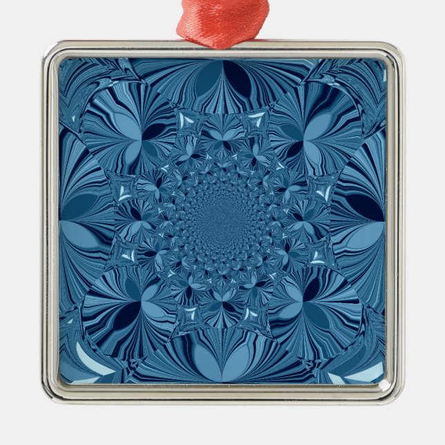 Adorno Metálico Hermoso y encantador arte azul kaleidoscopo irland (Frente)