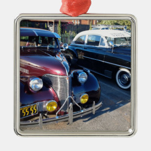 Adorno Metálico Hermosos autos clásicos en la exposición de autos