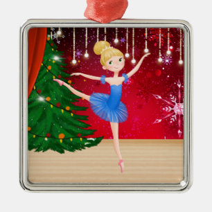 Adorno Metálico Hermosos Navidades Ballerina Holiday Ballet