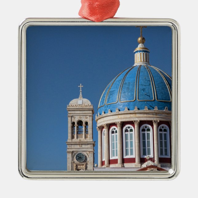 Adorno Metálico Hermoupolis, isla de Syros, Grecia. Domo azul (Frente)