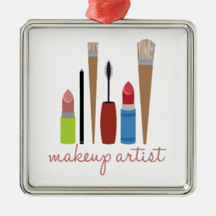 Adorno Metálico Herramientas del artista de maquillaje