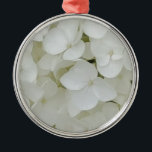 Adorno Metálico Hidrangea Flores Flores Blanco Floral Elegante Blo<br><div class="desc">Hidrangea Flores Flores Blanco Floral Elegante Fotografía de Flor</div>