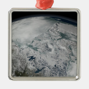 Adorno Metálico Hielo marino por encima de Norteamérica