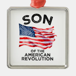 Adorno Metálico Hijo de la Revolución Americana SAR BANDERA de EE.