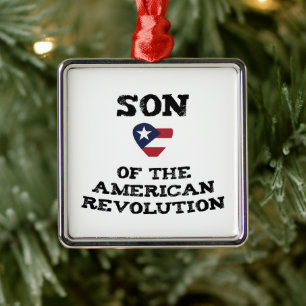 Adorno Metálico Hijo de la Revolución Americana USA Star Eagle Dad