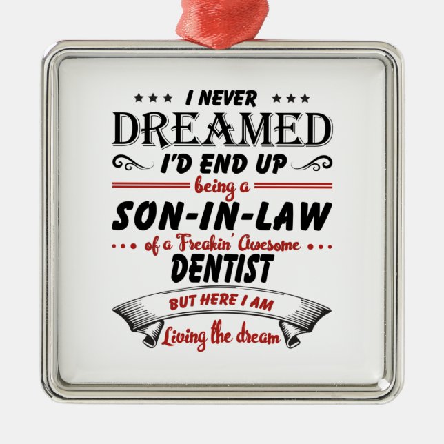 Adorno Metálico Hijo En La Ley De Un Increíble Dentista (Frente)
