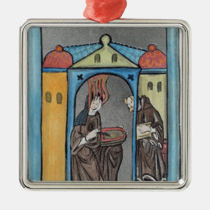 Adorno Metálico Hildegard de Bingen