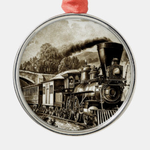 Adorno Metálico Historial de locomotoras de motores de vapor