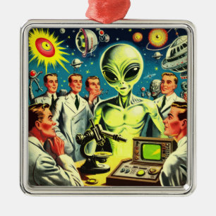 Adorno Metálico Historietas de ciencia ficción antiguas de extranj