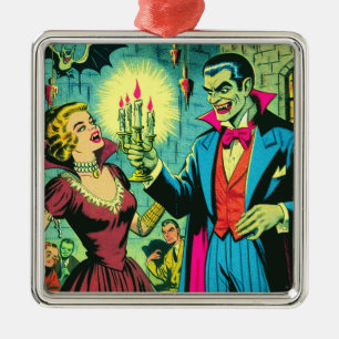 Adorno Metálico Historietas de terror de vampiros vintage