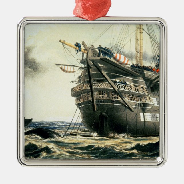 Adorno Metálico HMS Agamemnon que pone el cable atlántico (Frente)