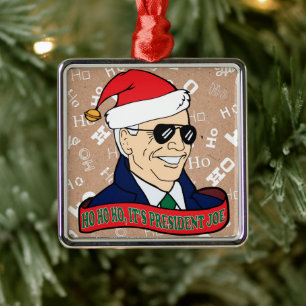 Adorno Metálico Ho Cómo su presidente Joe Biden en Navidades de m