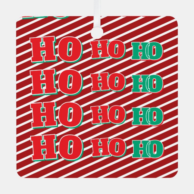 Adorno Metálico "Ho ho ho"ornament (Anverso)