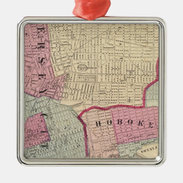 Adorno Metálico Hoboken, Jersey City (Frente)