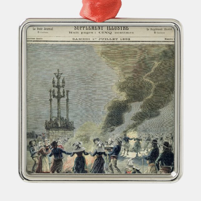 Adorno Metálico Hogueras encendidas para celebrar el solsticio de (Frente)