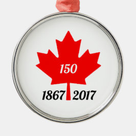 Adorno Metálico Hoja de arce de Canadá 150 en 2017