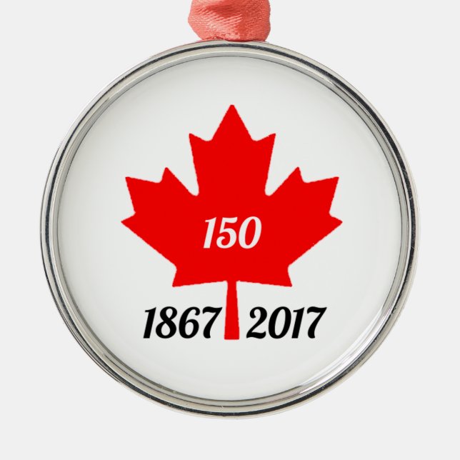 Adorno Metálico Hoja de arce de Canadá 150 en 2017 (Frente)