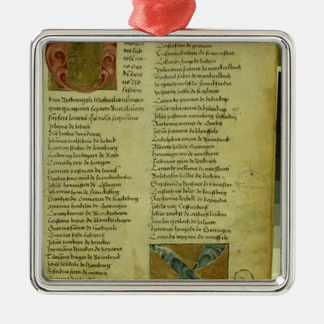 Adorno Metálico Hoja de la inscripción de Martin Luther (Frente)