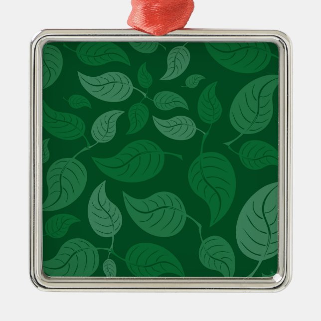 Adorno Metálico Hojas verdes (Frente)