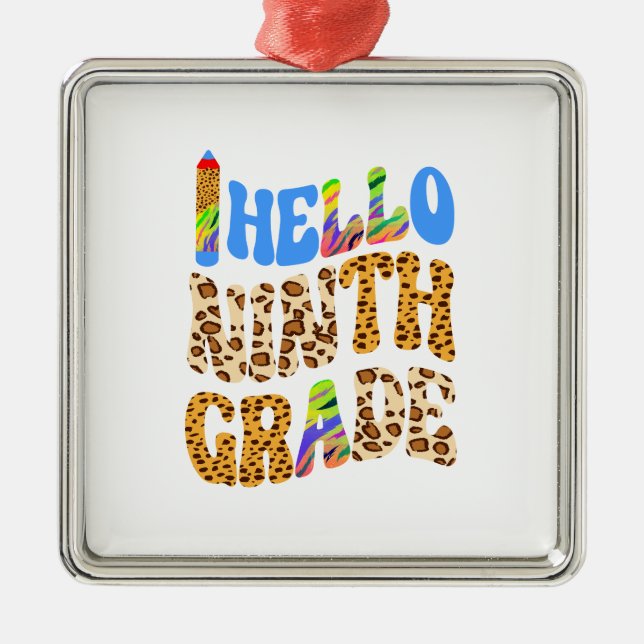 Adorno Metálico Hola, noveno grado (Frente)