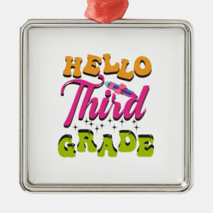 Adorno Metálico Hola tercer grado