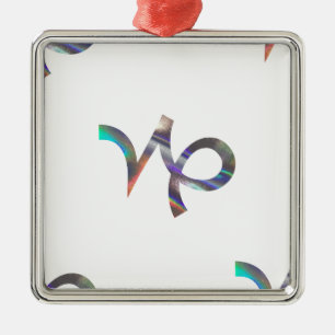 Adorno Metálico holograma Capricornio