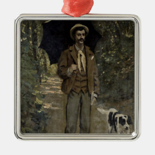 Adorno Metálico Hombre con un paraguas, c.1868-69 de Claude Monet