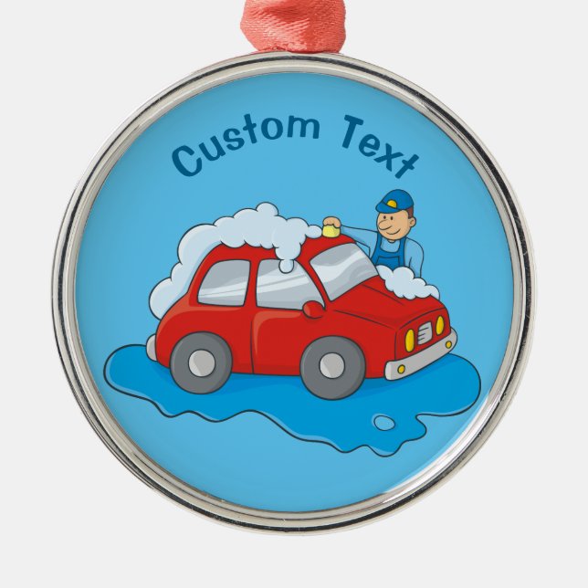 Adorno Metálico Hombre de lavado de coches (Frente)