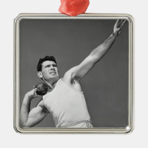 Adorno Metálico Hombre que lanza Shotput