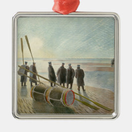 Adorno Metálico Hombres en la playa (trabajo peligroso con baja ma