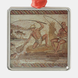 Adorno Metálico Hombres que pescan en el Nilo