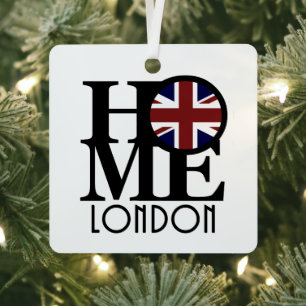 Adorno Metálico HOME London (bandera del Reino Unido)