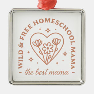 Adorno Metálico Homeschool mamá mamá floral cottagecore estética
