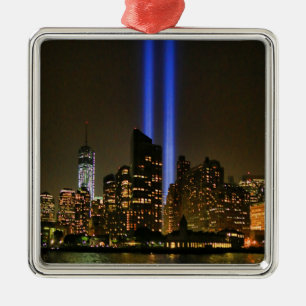 Adorno Metálico Horizonte de NYC: Tributo WTC 9/11 en Luz 2013 #1