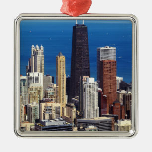 Adorno Metálico Horizonte y señales de Chicago
